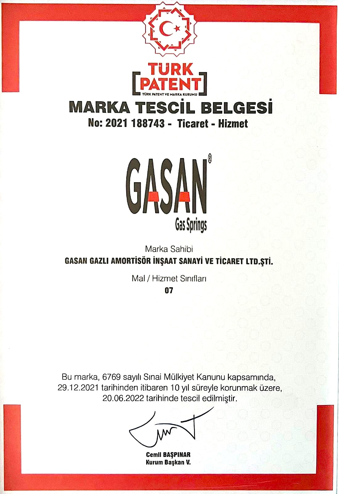 Marka Tescil Belgesi